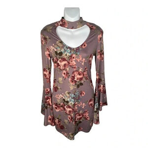 Floral dress‎ from Polly & Esther brand, long sleeve,
body fitted Tunic, size M